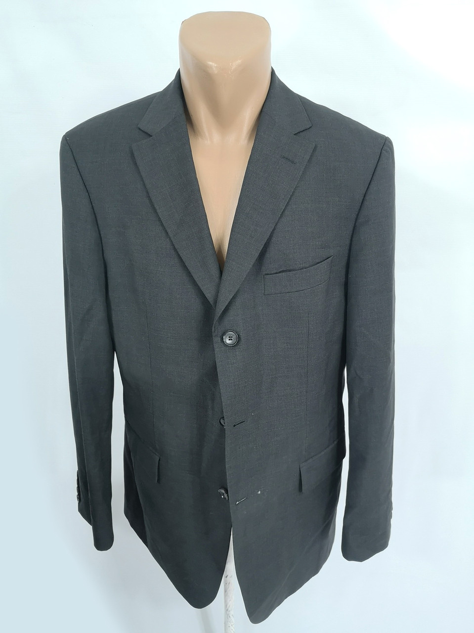 Пиджак фирменный Hugo Boss, шерстяной, т.серый, Разм 50 (L), Отл сост