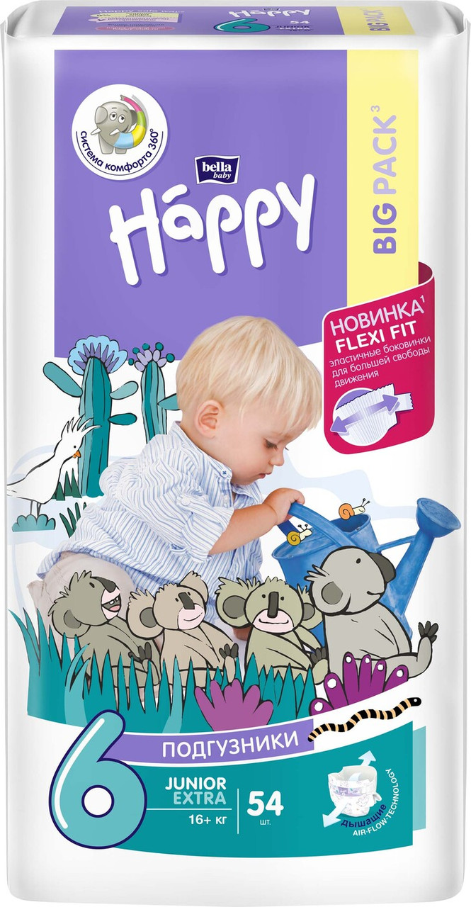 

Подгузники детские одноразовые Bella Baby Happy Junior Extra 16+ кг 54 шт (5900516601157)