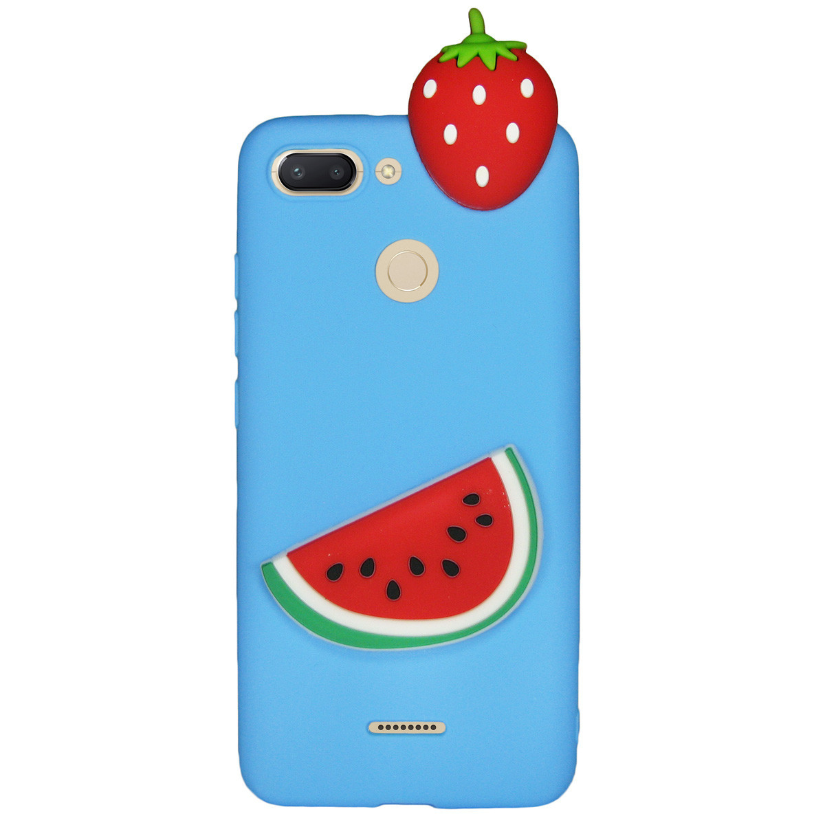 

Чехол Cartoon 3D Case для Xiaomi Redmi 6 Арбуз, Голубой