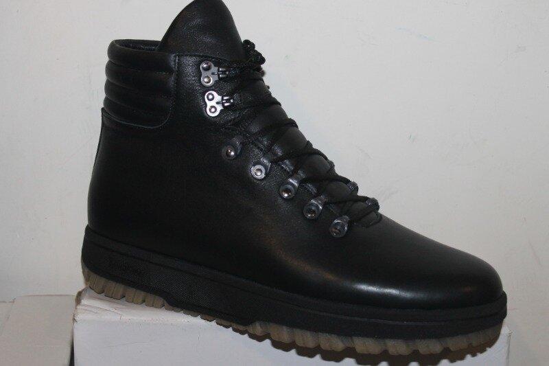 Мужские кожаные зимние ботинки, премиум качество 40-46 р 42, Черный