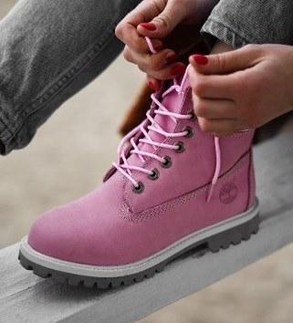 

Timberland 6 inch Pink White Boots (термо) | ботинки без меха; женские; розовые; Тимбэрлэнд; демисезон, Розовый