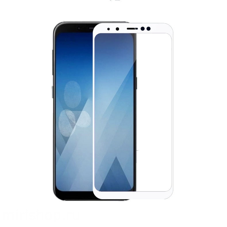 

Защитное стекло на Samsung Galaxy A8 2018 (A530) 2.5D На весь экран Full Screen - Белое, Белый