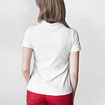 Хлопковая медицинская футболка поло женская, фото 3
