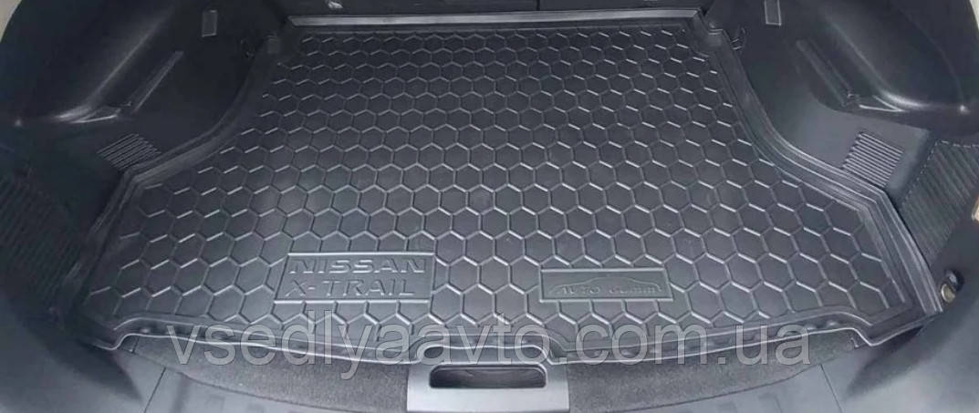 

Коврик в багажник NISSAN X-Trail Т32 с 2014 г. (AVTO-GUMM) пластик+резина, Черный