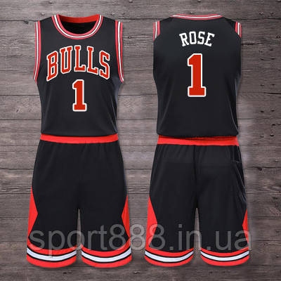 

Черная баскетбольная форма Роуз Деррик Чикаго Буллс Rose №1 Chicago Bulls