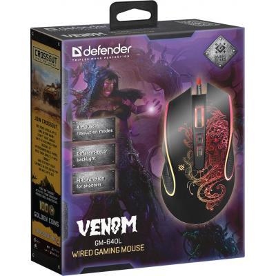 Ігрова миша Defender Venom GM-640L Black