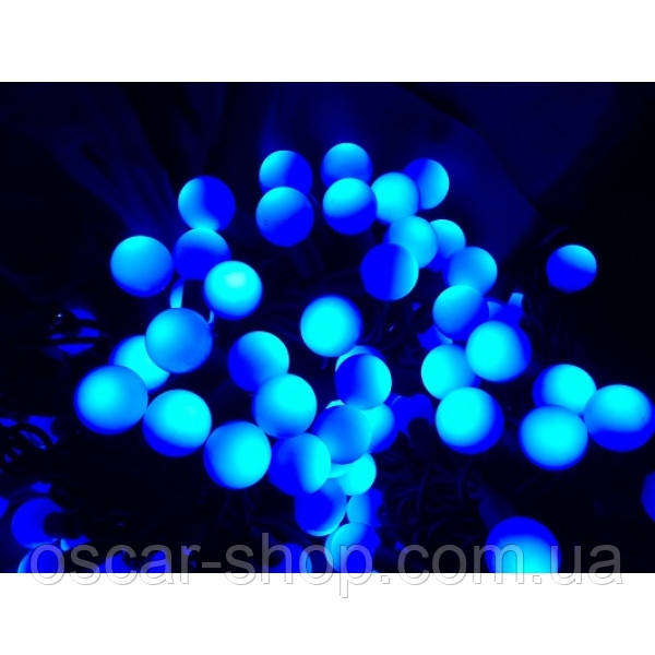 Світлодіодна гірлянда на 100 Led Кульки синя 8,5 м