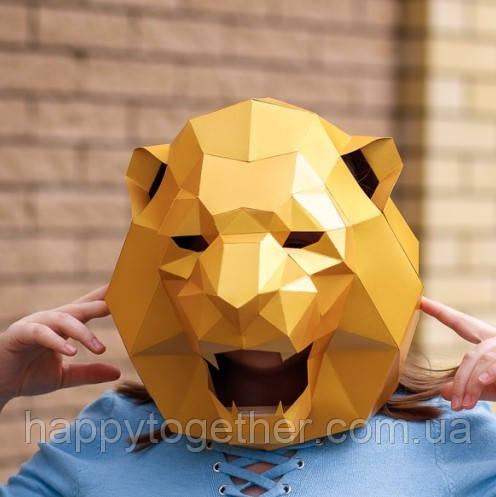 3D маска из картона Лев: продажа, цена в Запорожье. Объемные буквы и  свадебные декорации от "Свадебная мастерская "Счастливы вместе"" -  1088872871