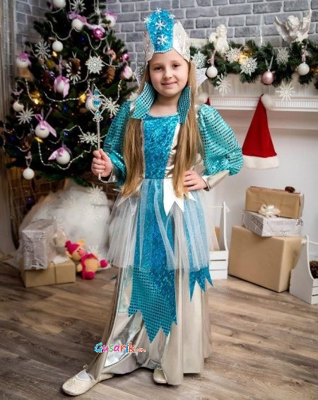 

Карнавальный костюм для девочки, Снежная королева, нарядное платье, 32, 34, 36, 38