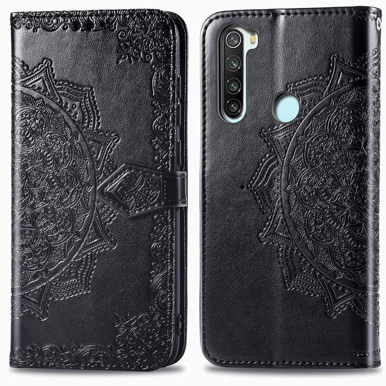 

Кожаный чехол (книжка) Art Case с визитницей для Xiaomi Redmi Note 8, Черный