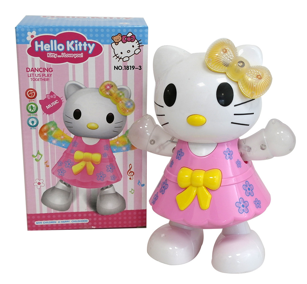 

Музыкальная развивающая игрушка животное 1819-3 Hello Kitty батар,свет,в кор 12*12*20см