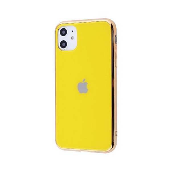 

Накладка для iPhone 11 TPU+Glass Case Yellow