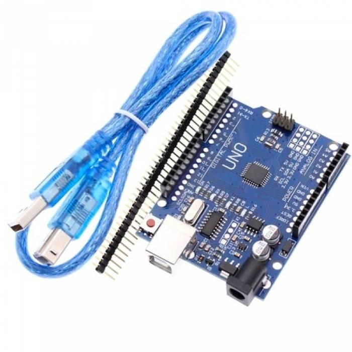 Arduino Uno R3 ATmega328P-AU USB AVR CH340G плата + USB кабельНет в наличии