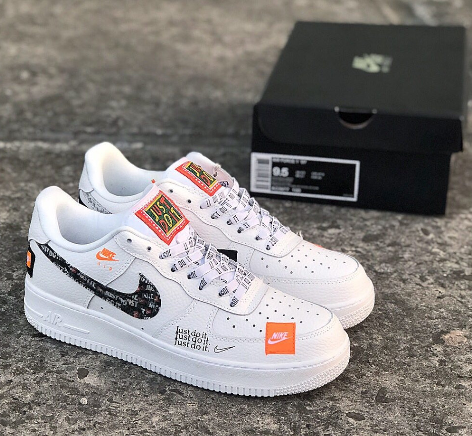 

Air Force 1 white "Just Do It" Pack | кроссовки мужские и женские; кожаные; белые; найк; осенние / весенние 40eur - 25.5cm, Белый