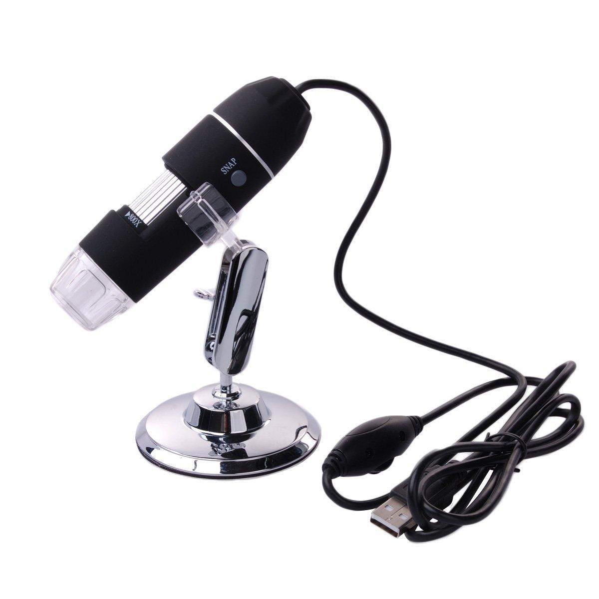 Цифровой микроскоп USB Magnifier Kronos SuperZoom 50-500X с LED Черный