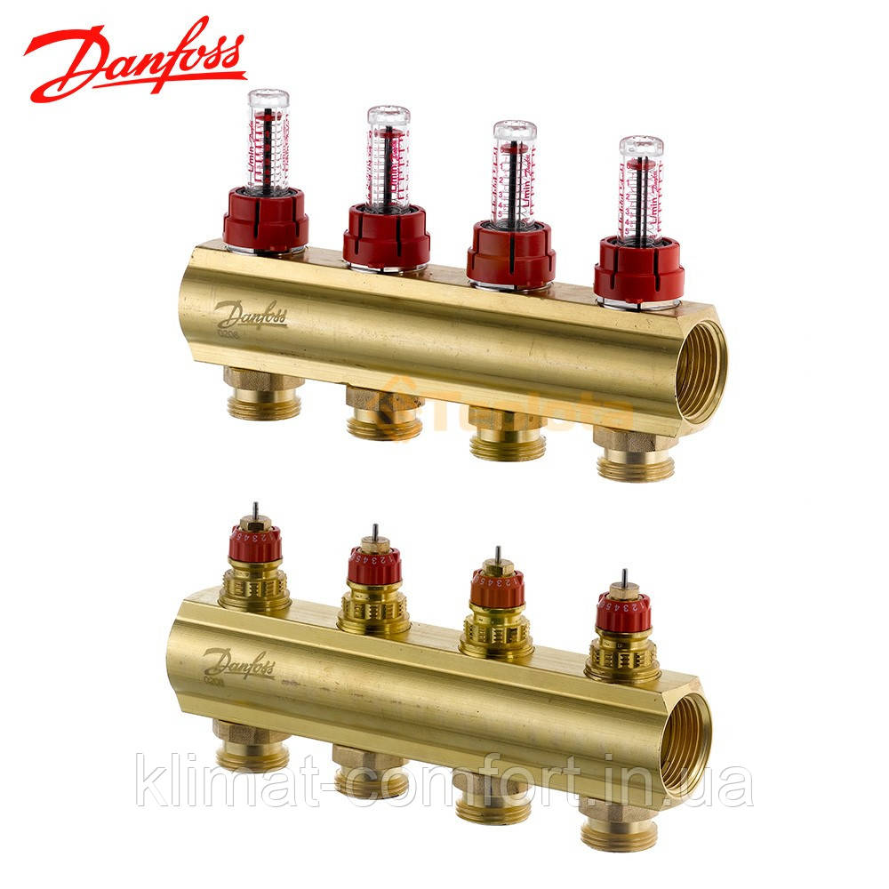 

Распределительный коллектор Danfoss FHF-4F (с расходомерами)