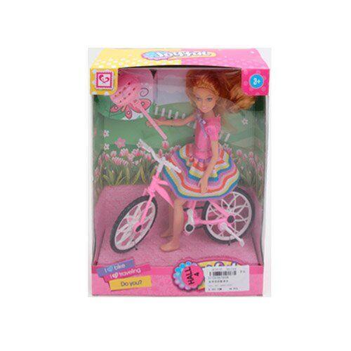 Кукла 2018 (36шт) шарнирная, 23см, велосипед 18см, шлем, в кор-ке, 19,Нет в наличии