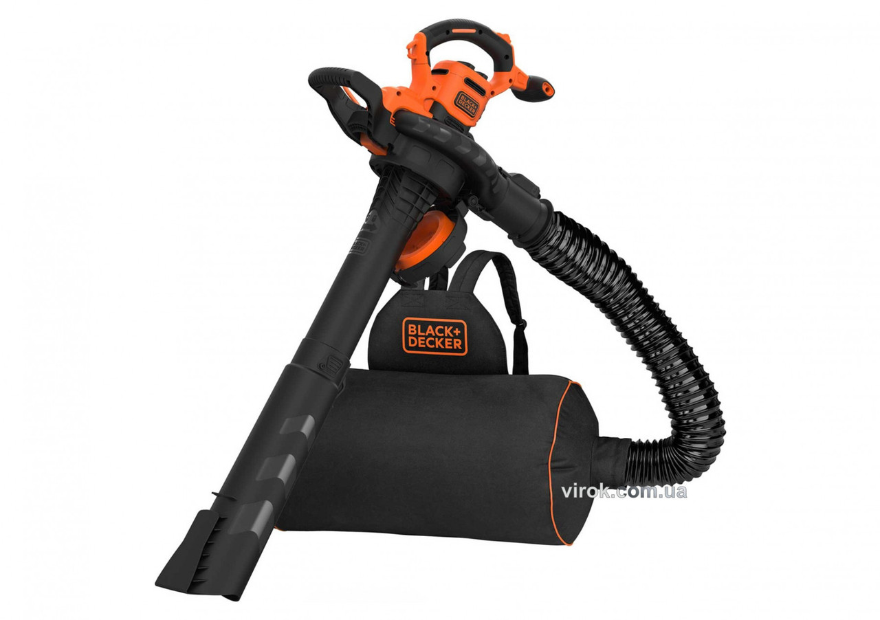 

Порохотяг садовий з подрібнювачем мережевий Black+Decker 3 кВт 72 л 11.7 м³/хв 2 сопла