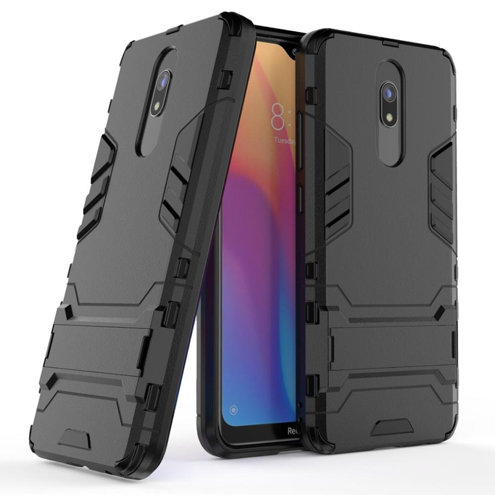 

Чехол Hybrid case для Xiaomi Redmi 8 бампер с подставкой черный