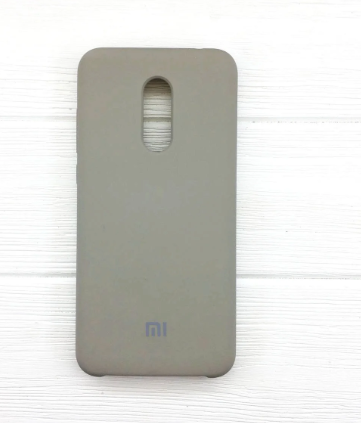 

Чехол Silicone Case для Xiaomi Redmi 5 прорезиненный оригинальный серый