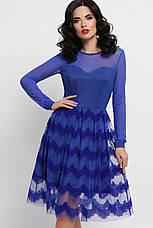 Женское платье синее Алина д/р S, фото 2