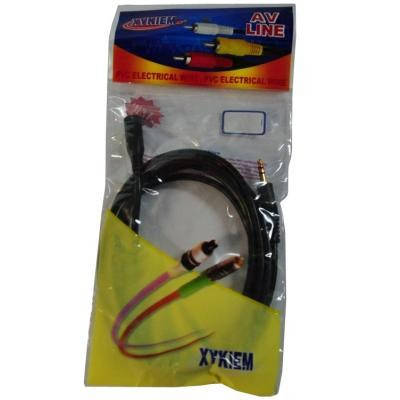 Аудіо-кабель Atcom mini-jack 3.5 мм(M) to mini-jack 3.5 мм(F) 3м пакет (Подовжувач), фото 2
