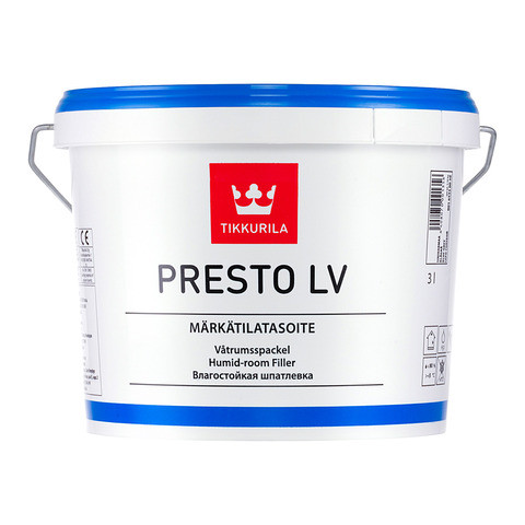 

Влагостойкая шпаклевка Tikkurila Presto LV