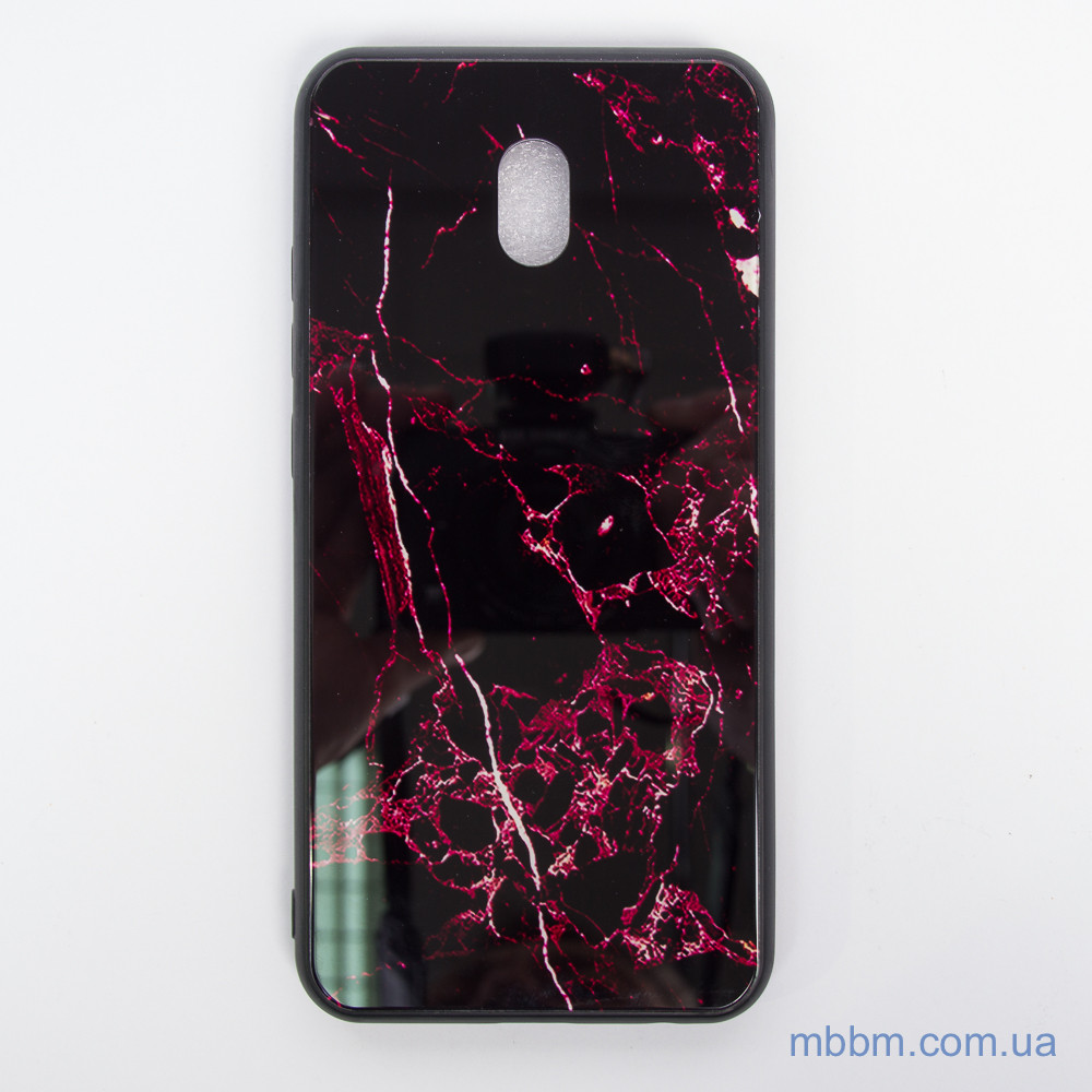 

Накладка TPU + Glass Luxury Marble Xiaomi Redmi 8A марсала
