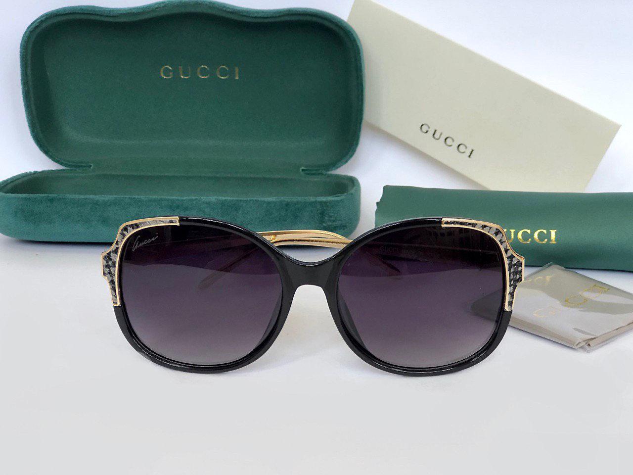 

Женские солнцезащитные очки с поляризацией в стиле GUCCI (604) black