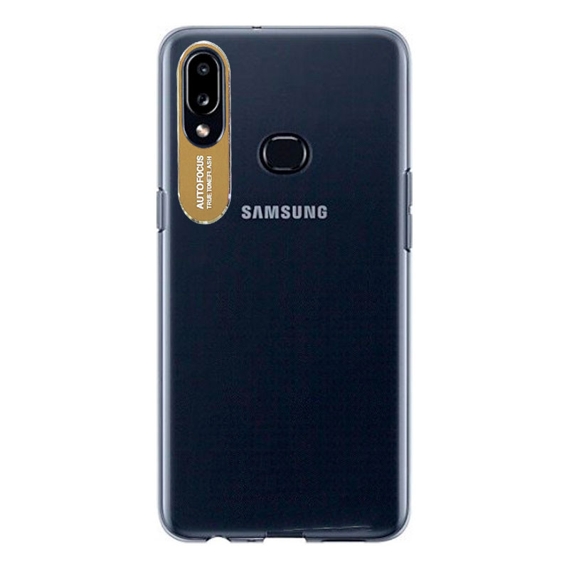 

TPU чехол Epic clear flash для Samsung Galaxy A10S, Бесцветный / золотой