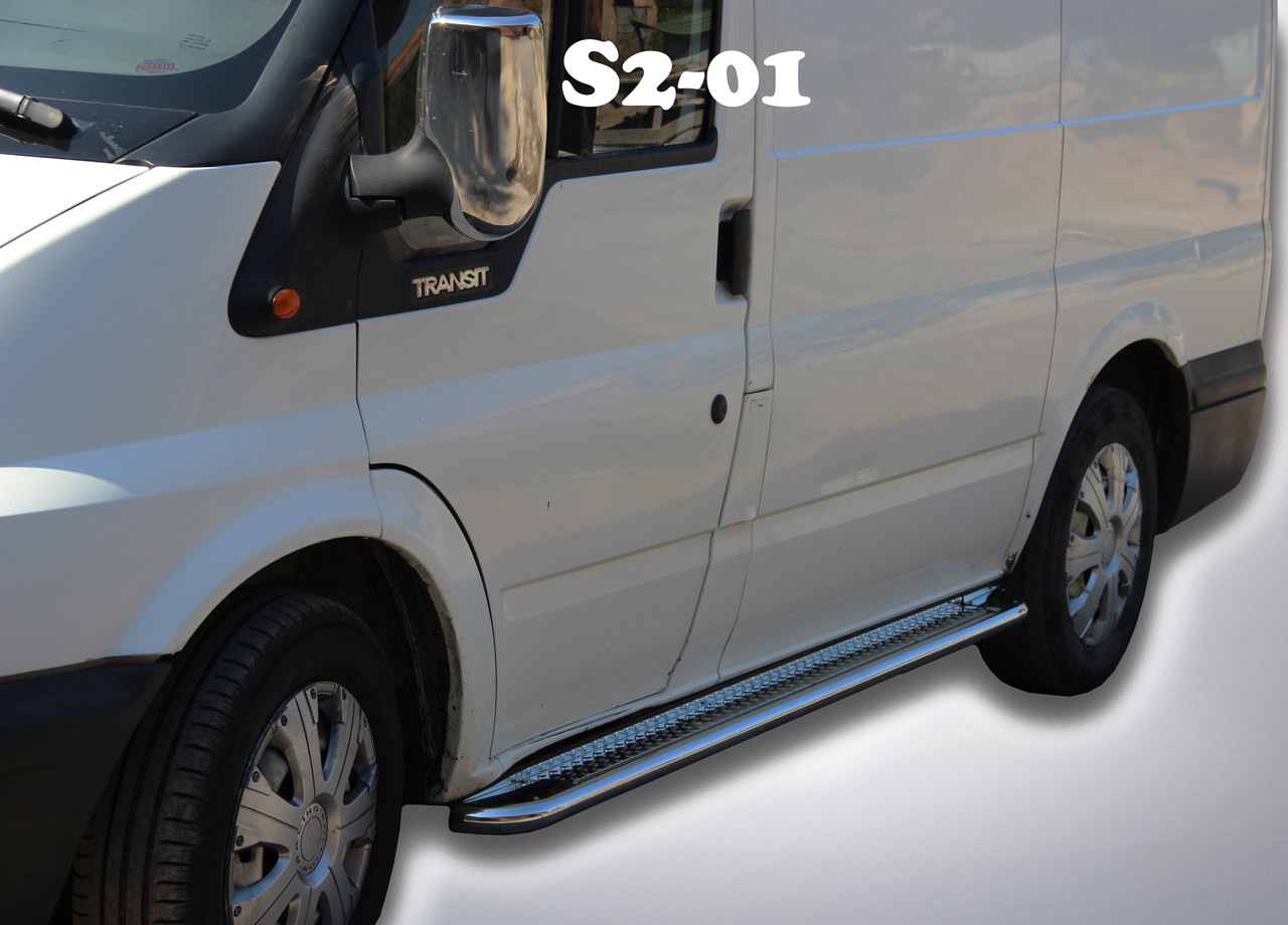 

Ford Transit (00-06) боковые пороги подножки площадки на для Форд Транзит Ford Transit (00-06) кор база d51х1,6мм