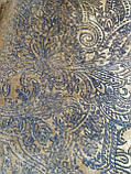 Шарф палантин двухсторонний кашемировый , рисунок огурец, кофейного цвета, фото 4