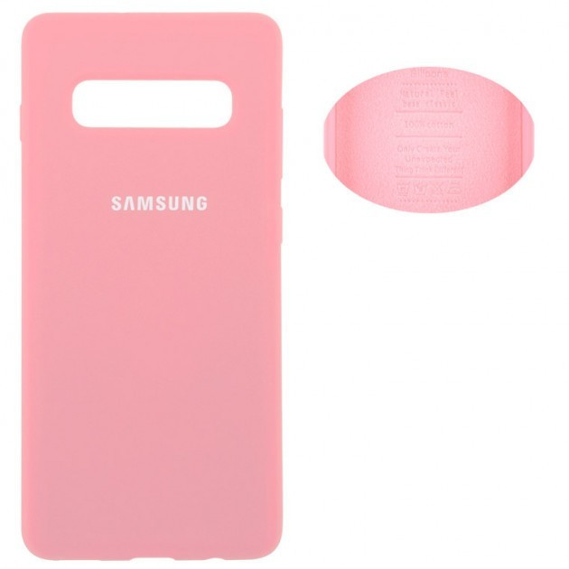 

Чехол Silicone Cover Samsung S10+ G975 розовый