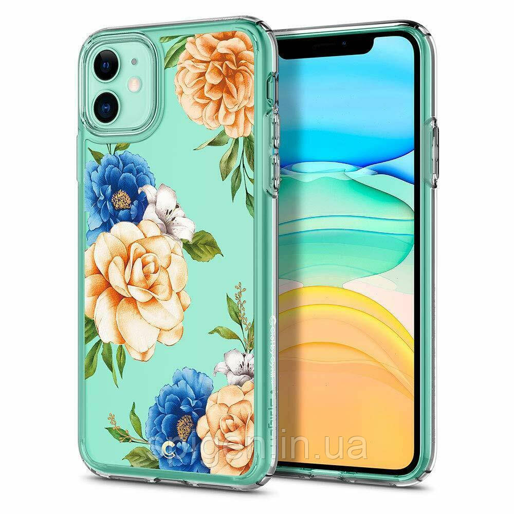 

Чехол Spigen для iPhone 11 Ciel, Blue Floral