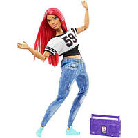 barbie skier doll pink passport made to move