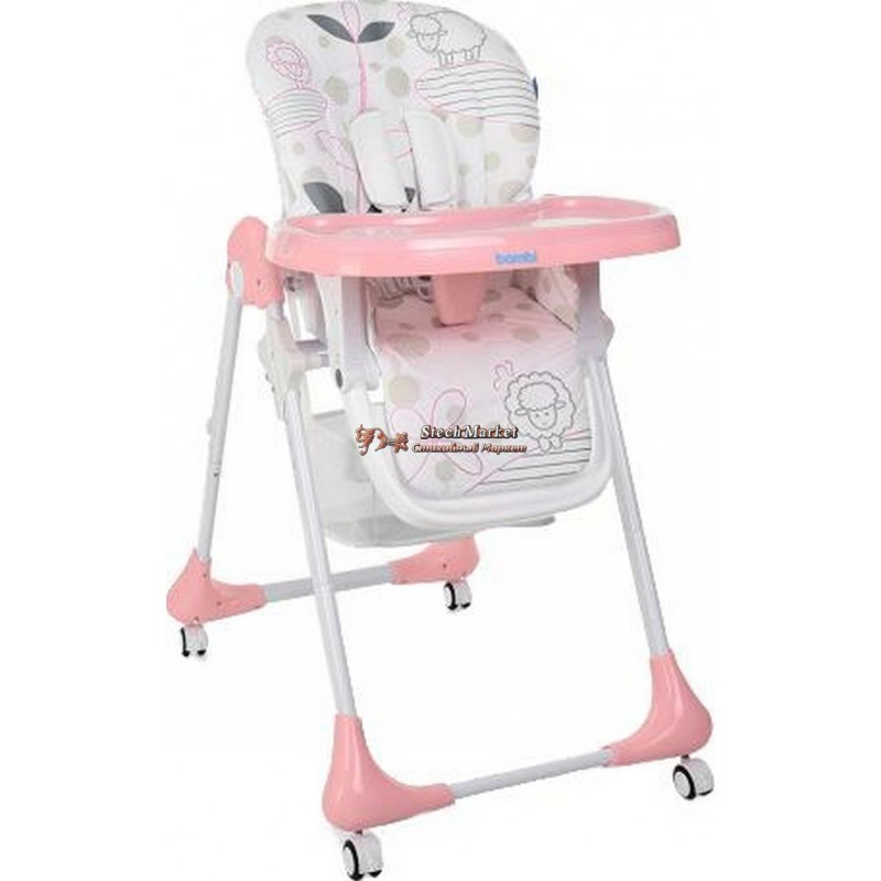 

Стульчик для кормления Bambi M 3233 LAMB LIGHT PINK