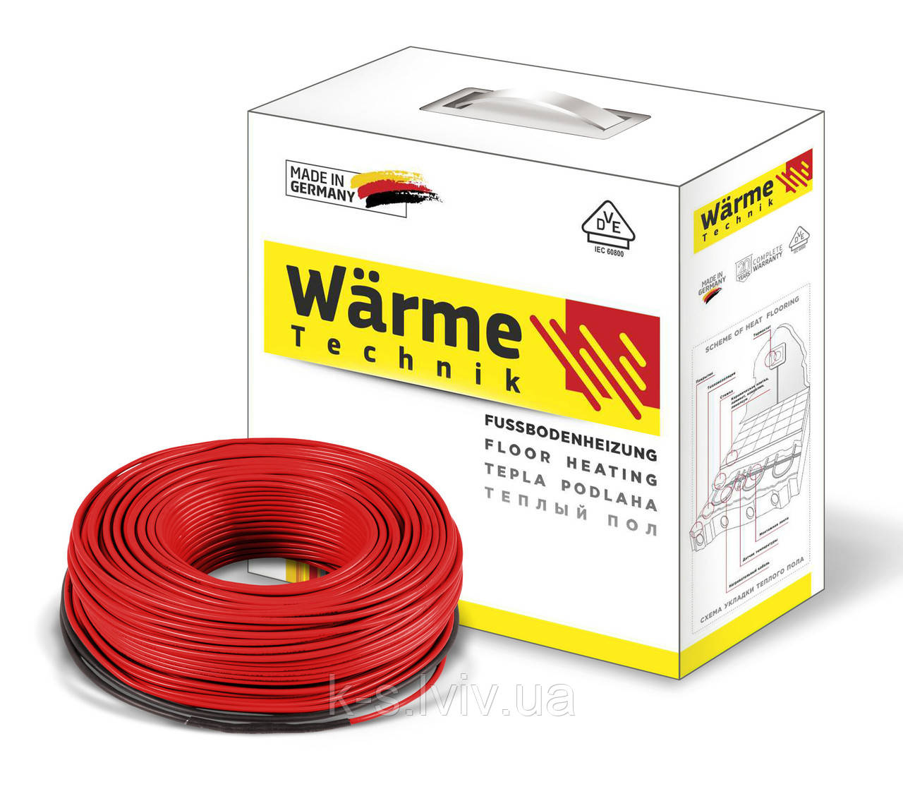 

Двожильний нагрівальний тонкій кабель Варм (Wärme) Twin flex cable - 75W/ 0,4-0,5м²