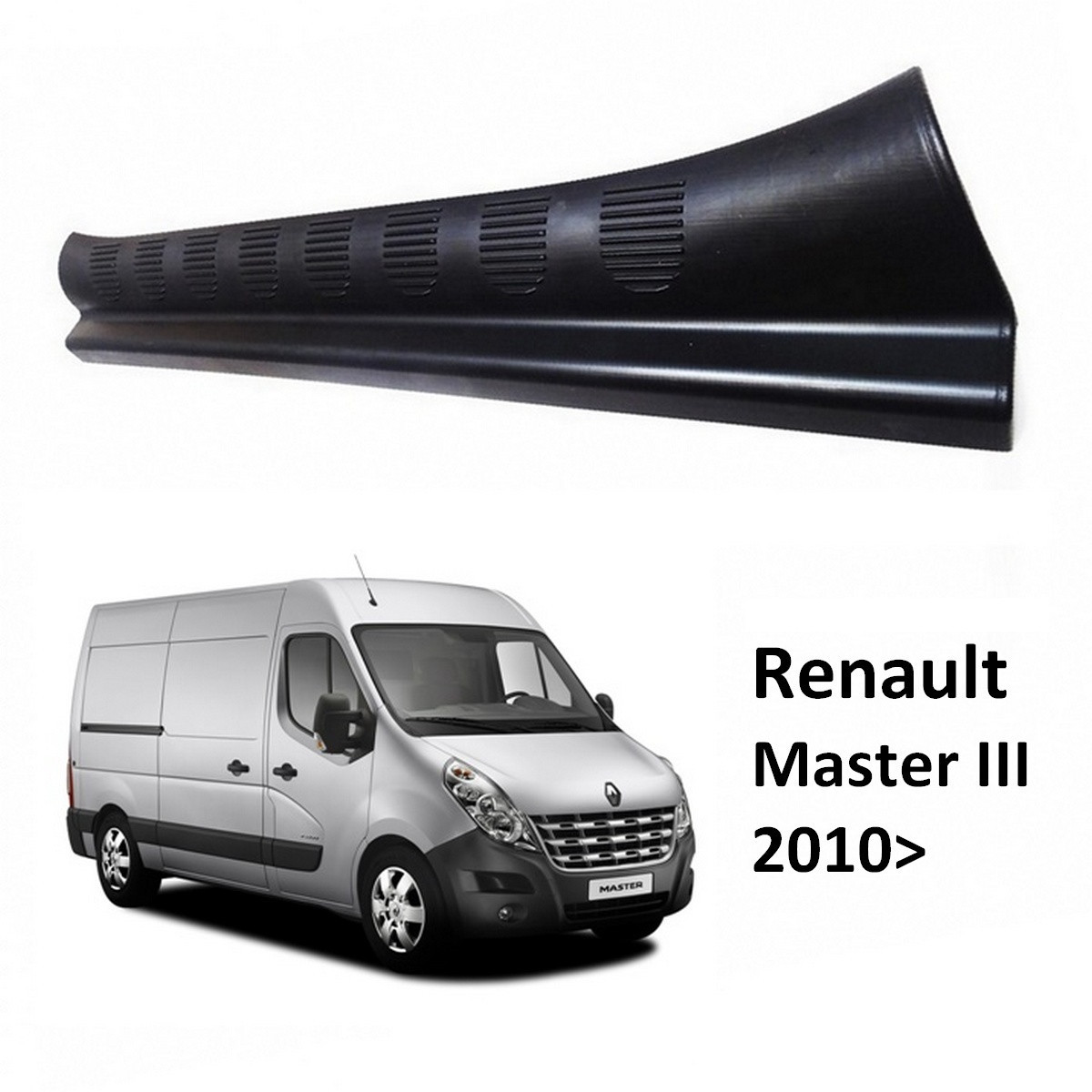 

Пластиковые защитные накладки на пороги для Renault Master III 2010-2021