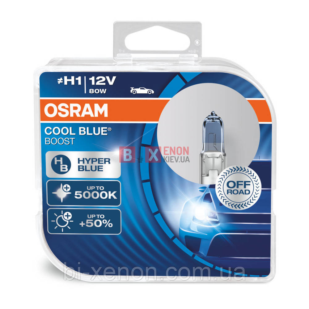 

Галогенная лампа OSRAM H1 Cool Blue Boost 62150CBB