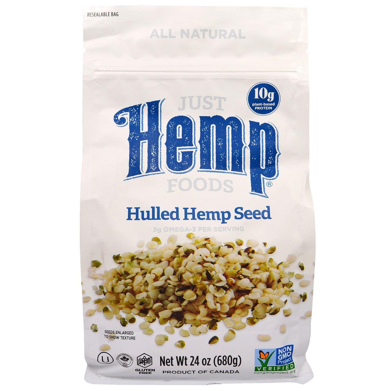 

Just Hemp Foods, Лущеное семя конопли, 24 унции (680 г)