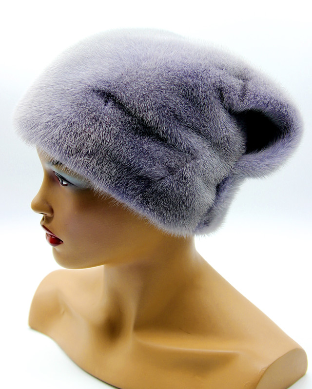 Норковая зимняя шапка женская