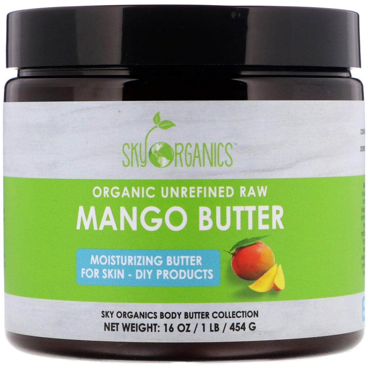 

Sky Organics, Organic Unrefined Raw, Mango Butter, 16 fl oz (454 g)