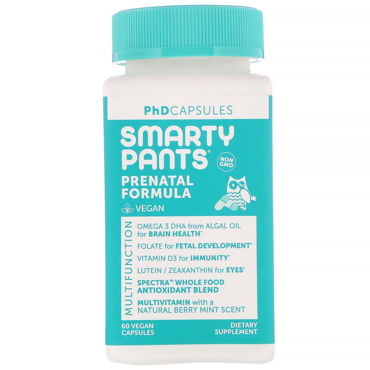 

SmartyPants, PhD Capsules, пренатальная формула, 60 растительных капсул