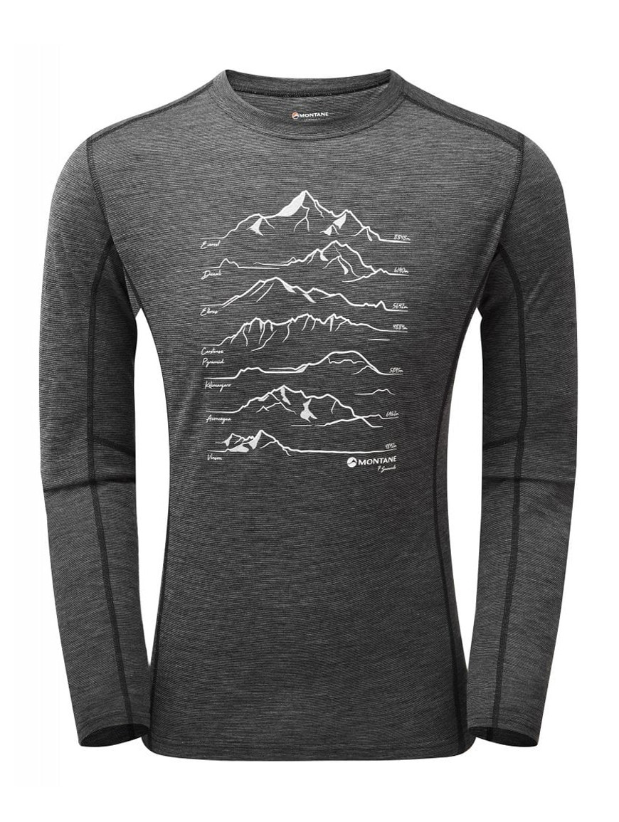 

Термокофта Montane Primino 140G 7 Summits Long Sleeve T-Shirt, Черный