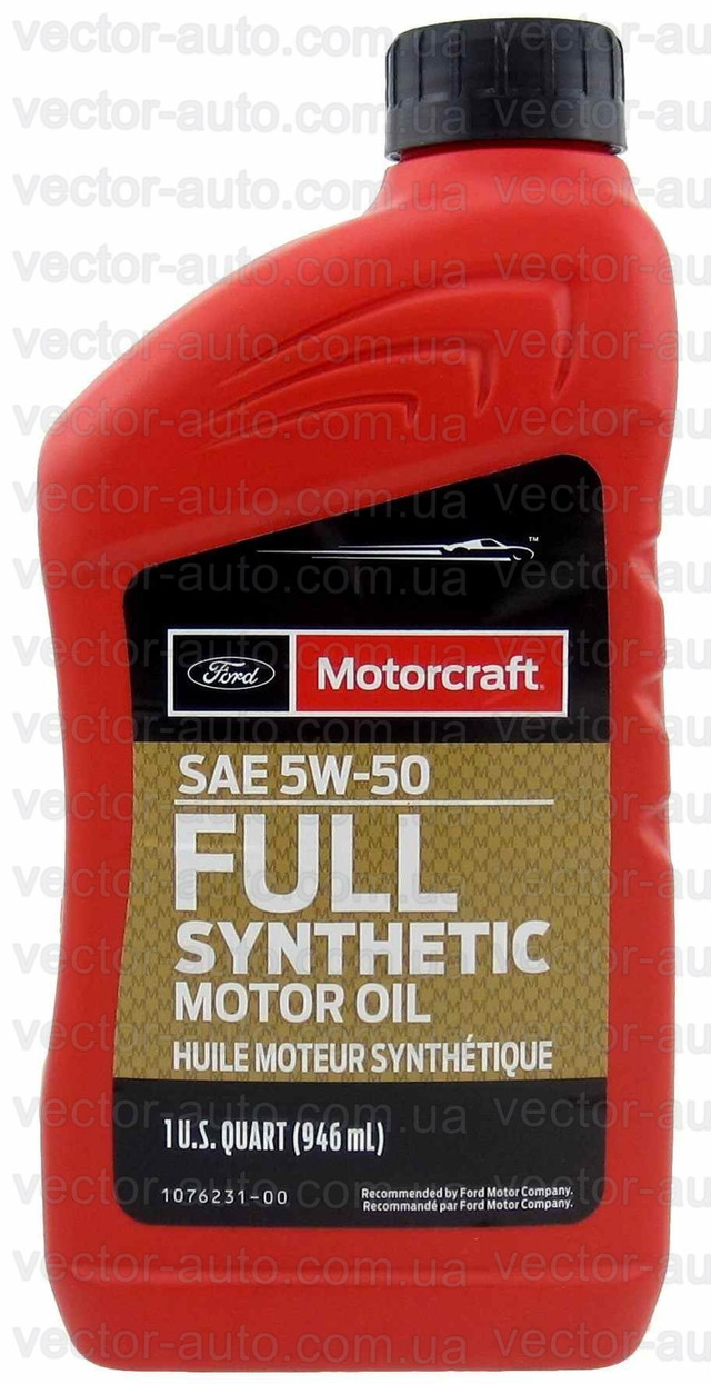 Оригинальное моторное масло Ford Motorcraft Full Synthetic 5W-50 API SN, WSS-M2C931-C, XO-5W50-QGT / XO5W50QGT (OEM FORD, Motorcraft), 0.946 L