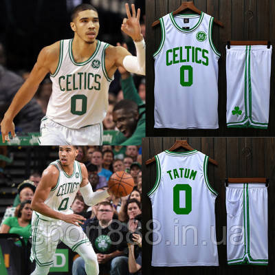 

Баскетбольная белая форма Tatum №0 (майка+шорты) Boston Celtics