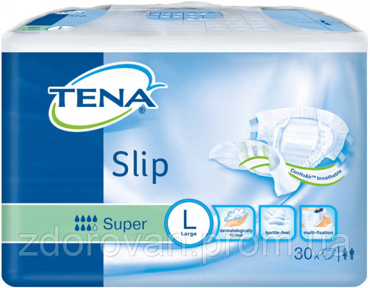 

Подгузники Tena Slip Super L 7 капель (30 шт.)