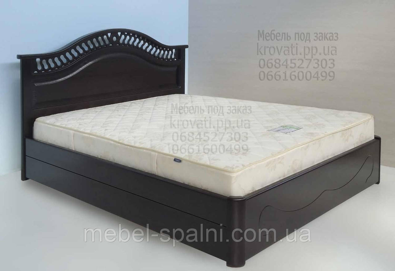 Ліжко в Харкові дерев'яні з підйомним механізмом двоспальне "Глорія" kr.gl7.1