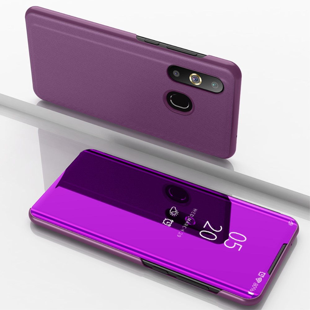 

Чехол книжка для Vivo Y17 боковой с зеркальной крышкой, сиреневый