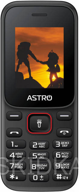 

Мобильный телефон Astro A144 Black/Red